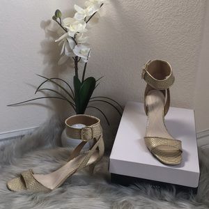 Gold Big Buckle Alfani Heels